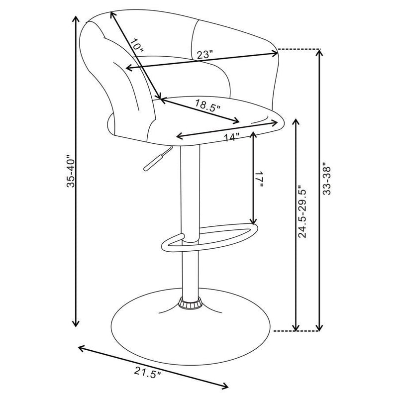 Barraza - 29" Adjustable Height Bar Stool