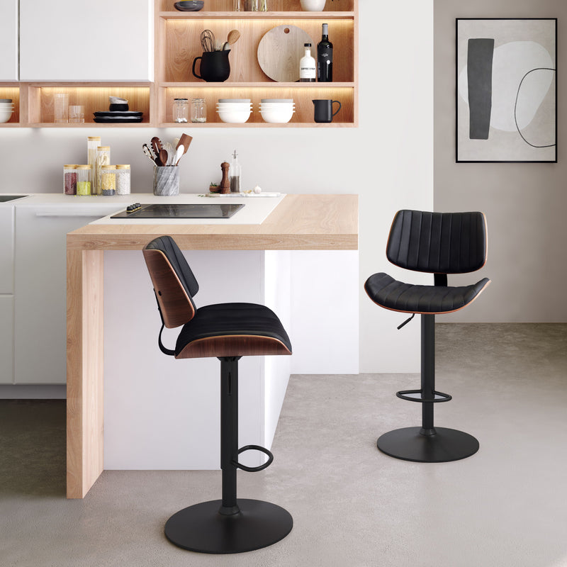 Novak - Adjustable Bar Stool - Black