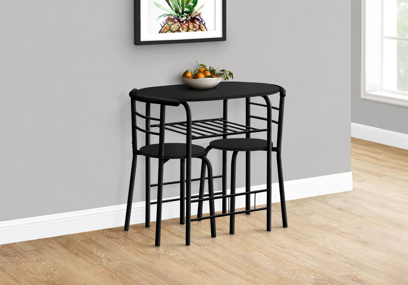 3 Pieces Dining Table Set, Small, Contemporary & Modern