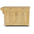 Create-A-Cart - 4 Doors Kitchen Cart - Light Wood Top