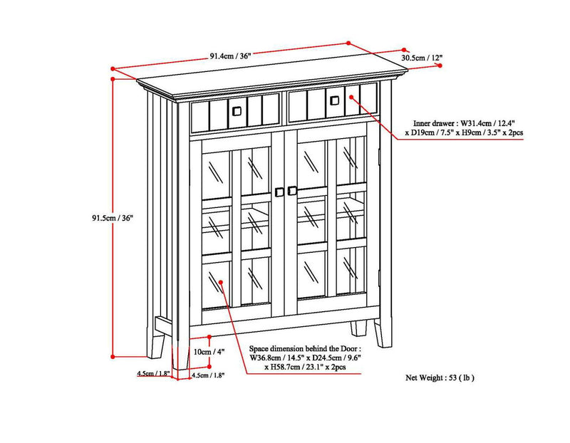 Acadian - Handcrafted Entryway Storage Cabinet