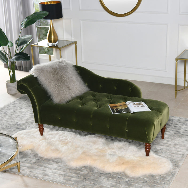 Samuel - Tufted Roll Arm Chaise Lounge