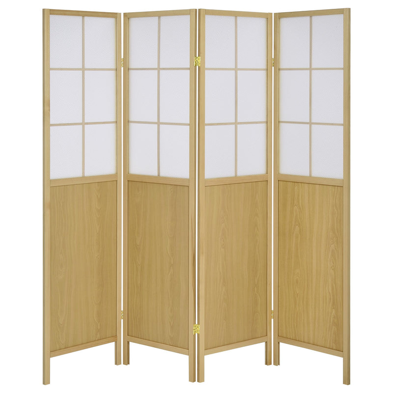 Edwards - 4-Panel Room Divider Folding Shoji Screen - Natural