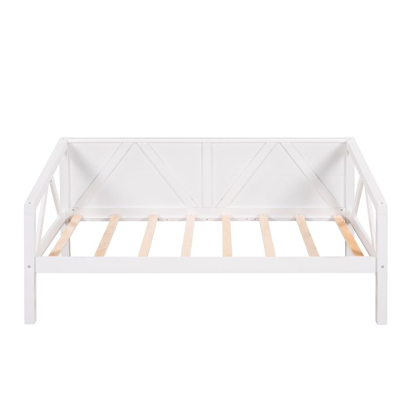 Twin size Daybed, Wood Slat Support, White