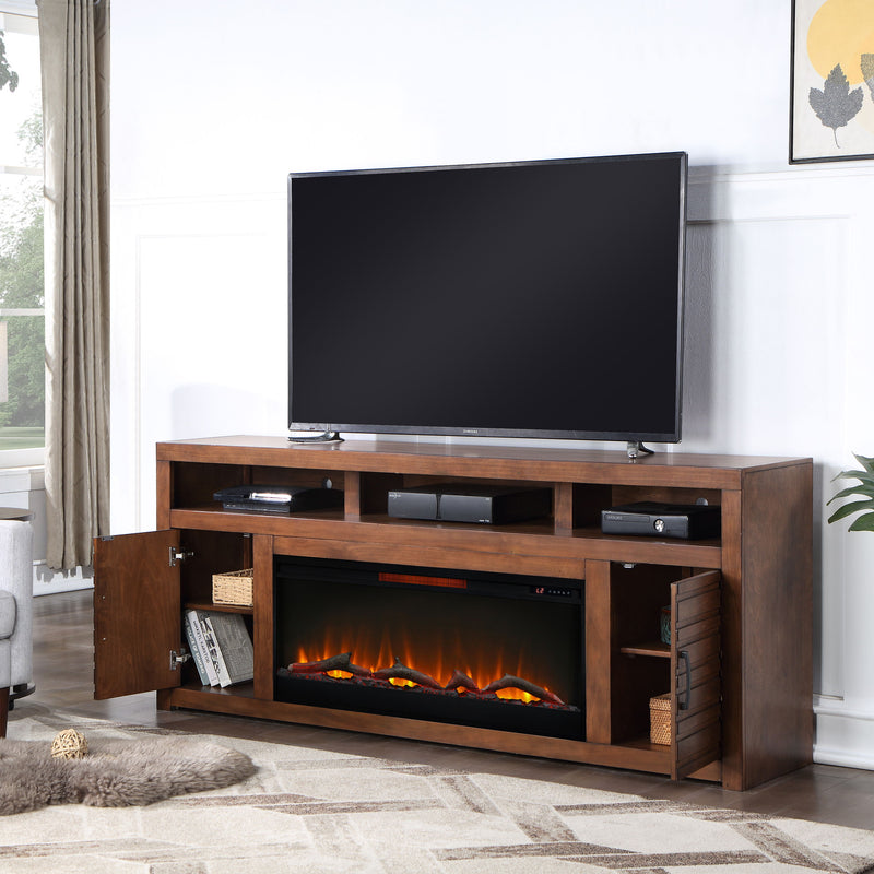 Sausalito - Electric Fireplace TV Stand Console For TVs Up To 95" - Whiskey