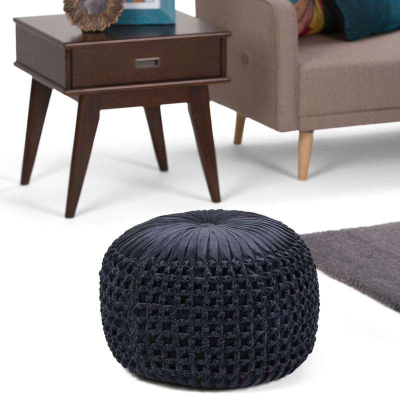 Renee - Handcrafted Round Pouf