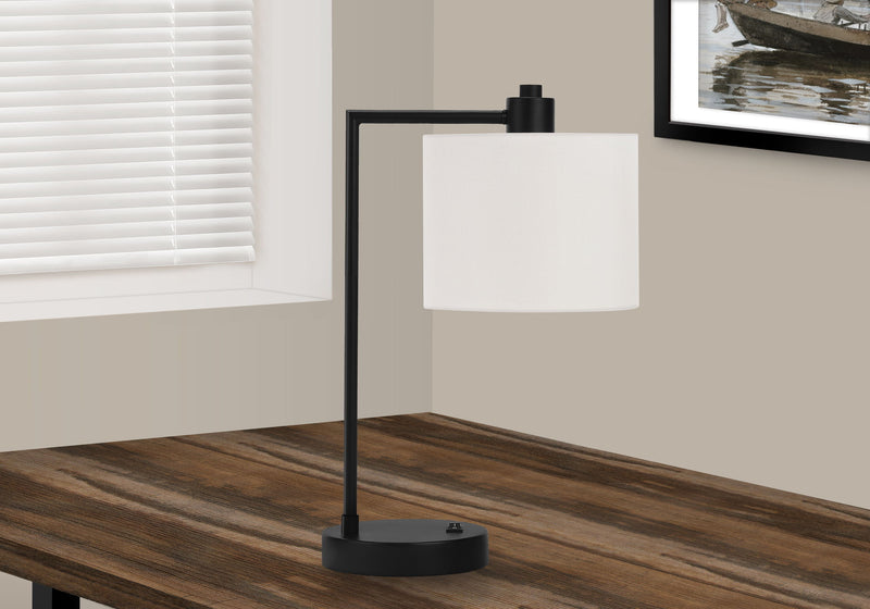 Lighting, Table Lamp, USB Port Included, Modern - Black / Cream