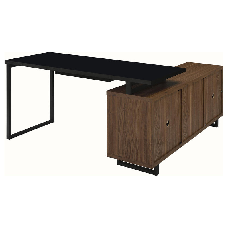 Maddox - L-Shape Office Computer Desk - Black