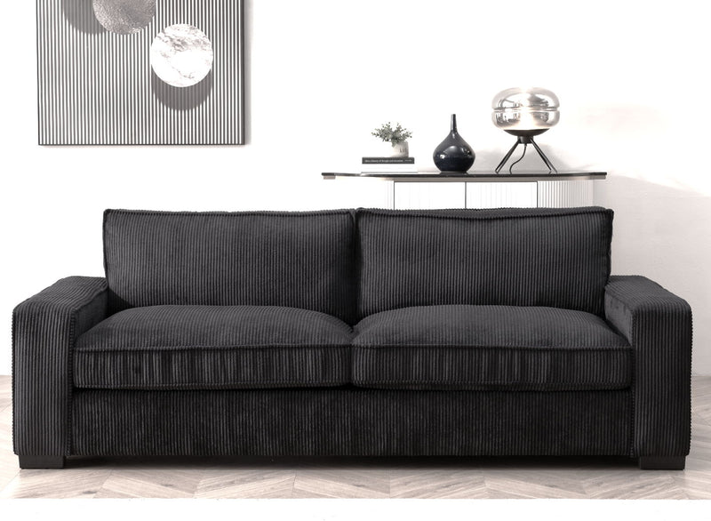 Luxe - Corduroy Sofa With Sleek Design, Spacious And Comfortable 3 Seater Couch