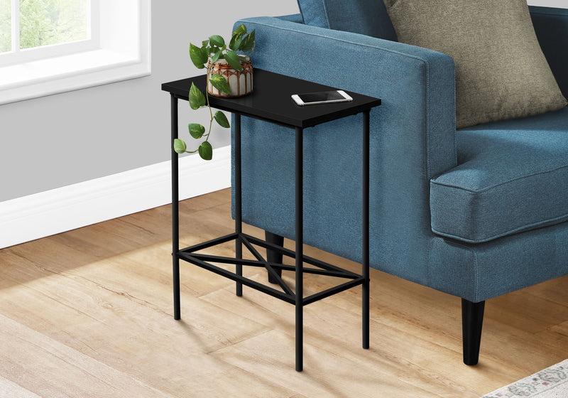 Accent Side Table, Narrow, Small, 2 Tier, Contemporary & Modern