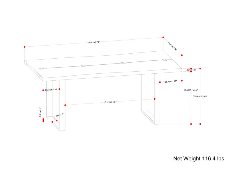 Fieldcrest - Handcrafted Dining Table