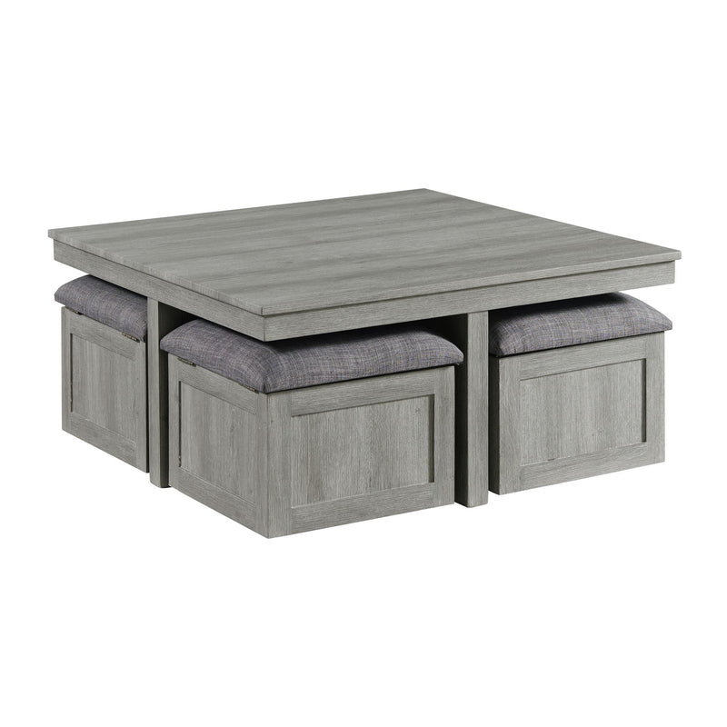 Uster - 2 Piece Occasional Set, Coffee Table & End Table - Light Grey