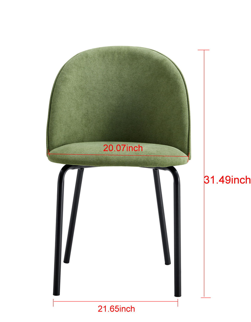 Modern Chair With Iron Tube Legs, Soft Cushions And Comfortable Backrest, Suitable For Dining Room, Living Room, Cafe