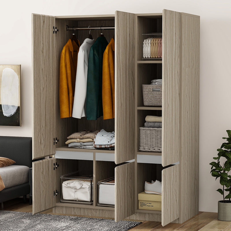 6 Doors Wardrobe Storage For Bedroom