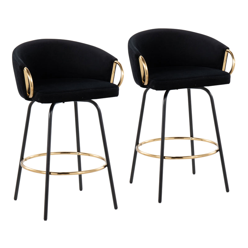 Claire - Contemporary / Glam Counter Stool (Set of 2)