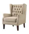 Irwin - Linen Button Tufted Wingback Chair