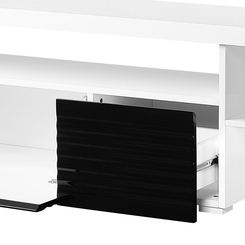 Buck II - High Gloss TV Stand - White / Black