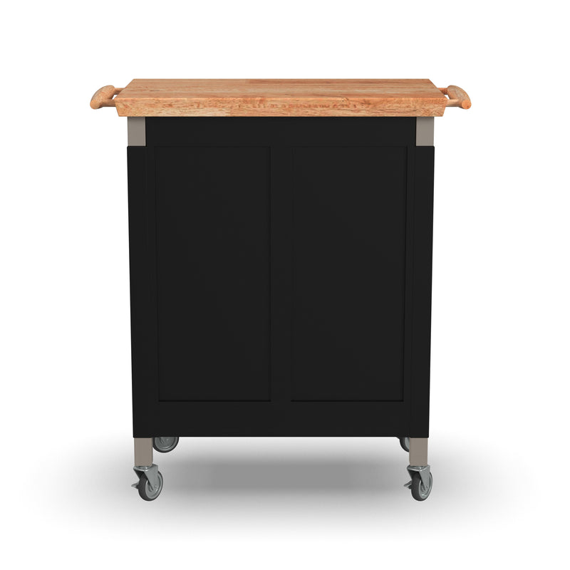 Blanche - Kitchen Cart - Black - Wood - 36"