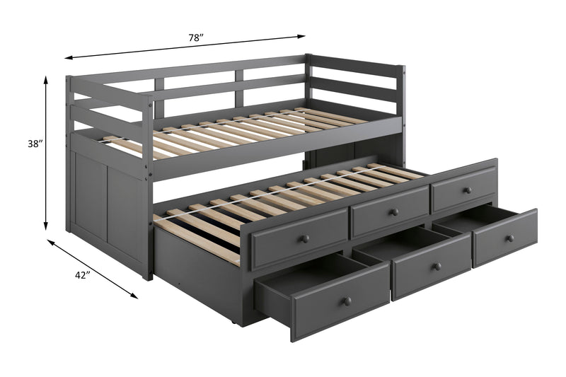 Darcie - Captain Bed - Gray Finish