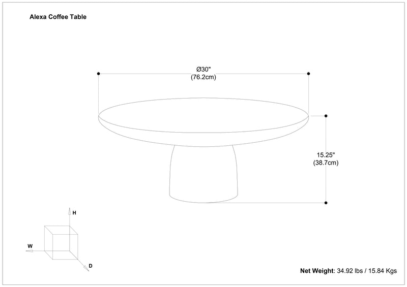 Alexa - Cast Aluminum Coffee Table - Black