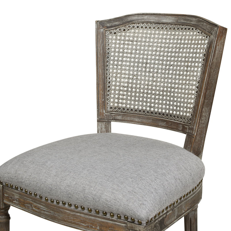 Triomphe - Rattan Wicker High Back Armless Counter Bar Stool