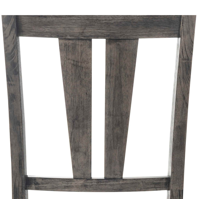 Nathan - Fan Back Chair With Pu Seat (Set of 2) - Gray Oak