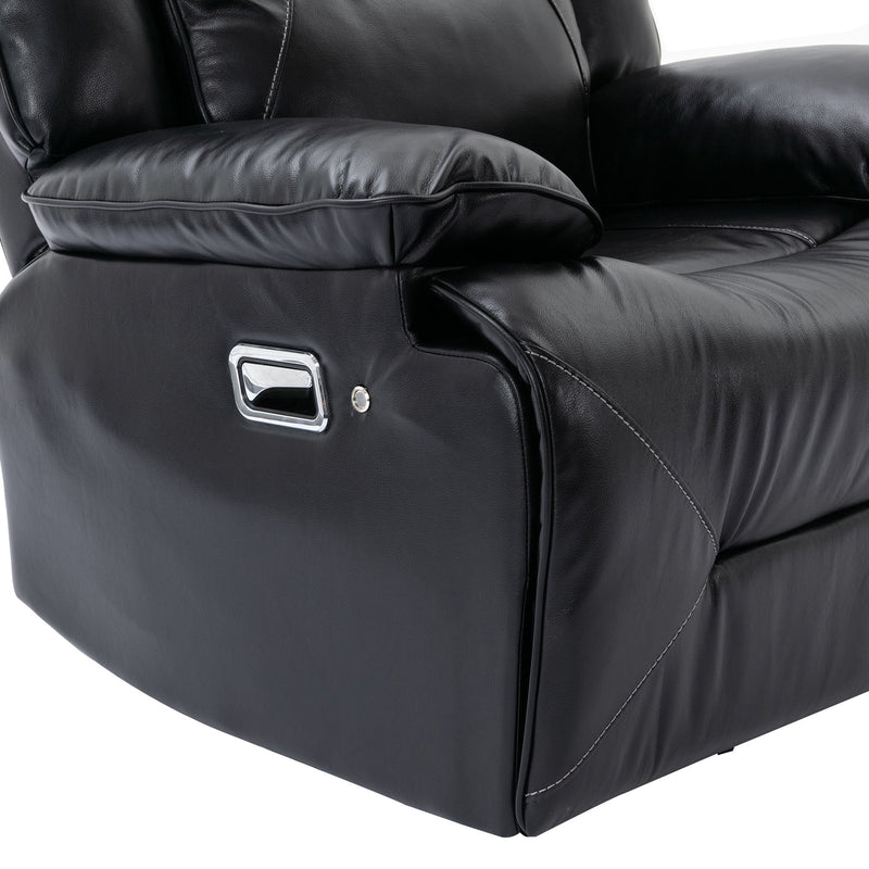 2 Seater Home Theater Recliner Manual Recliner Chair With A Led Light Strip Two Cup Holders And A Storage Box For Living Room