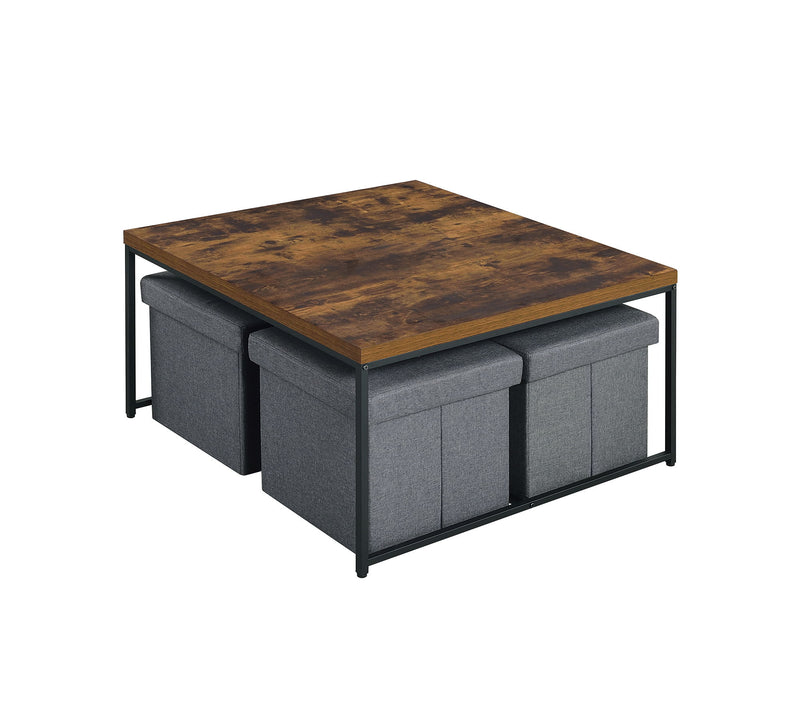 Caitlin - Wood Grain 5 Piece Coffee Table (Set of 5)