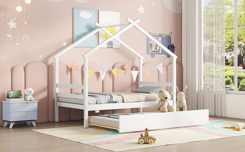 House-Shaped Bed With Trundle