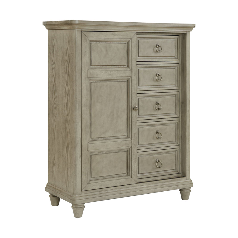 Whit-Ash - Panel Bedroom Set With Door Chest