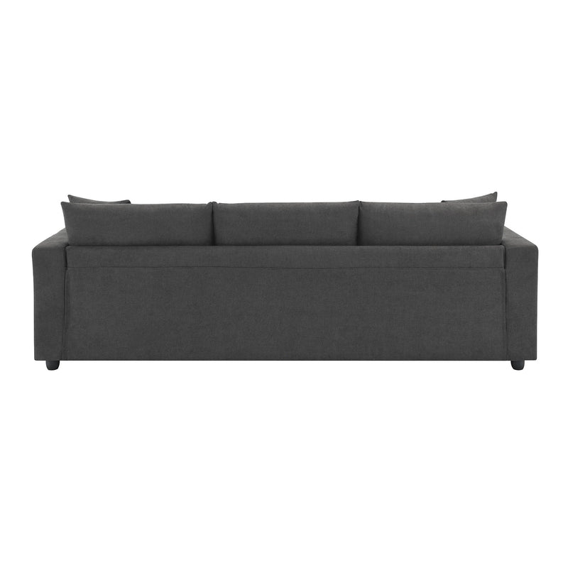 Modern Sectional Sofa, L-Shaped Couch Set With 2 Free Pillows, 4-Seat Polyester Fabric Couch Set With Convertible Ottoman For Living Room, Apartment, Office