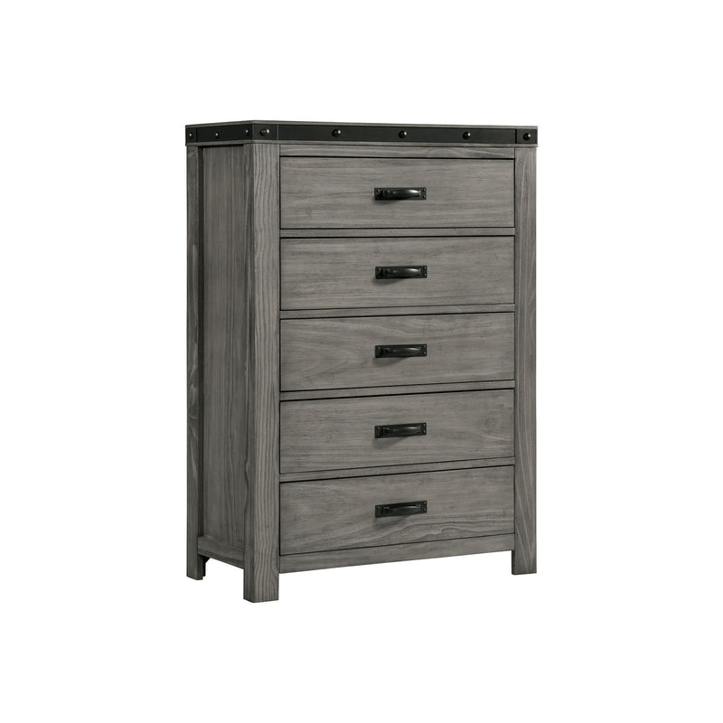 Wade - 5-Drawer Chest - Black Finish