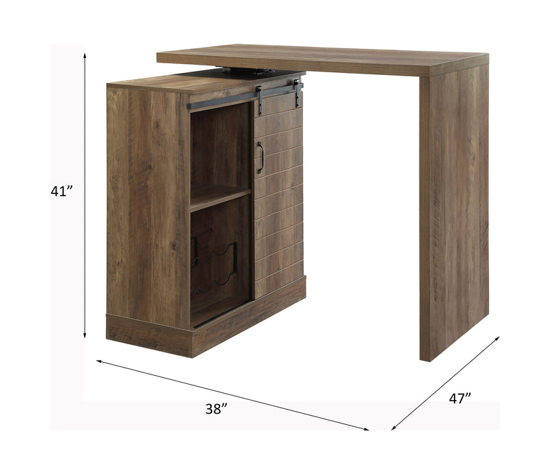 Quillon - Bar Table - Rustic Oak