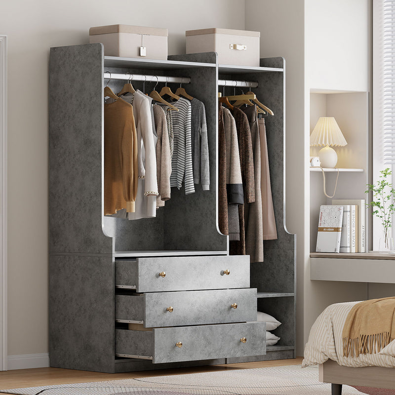 Open Wardrobe Storage For Bedroom