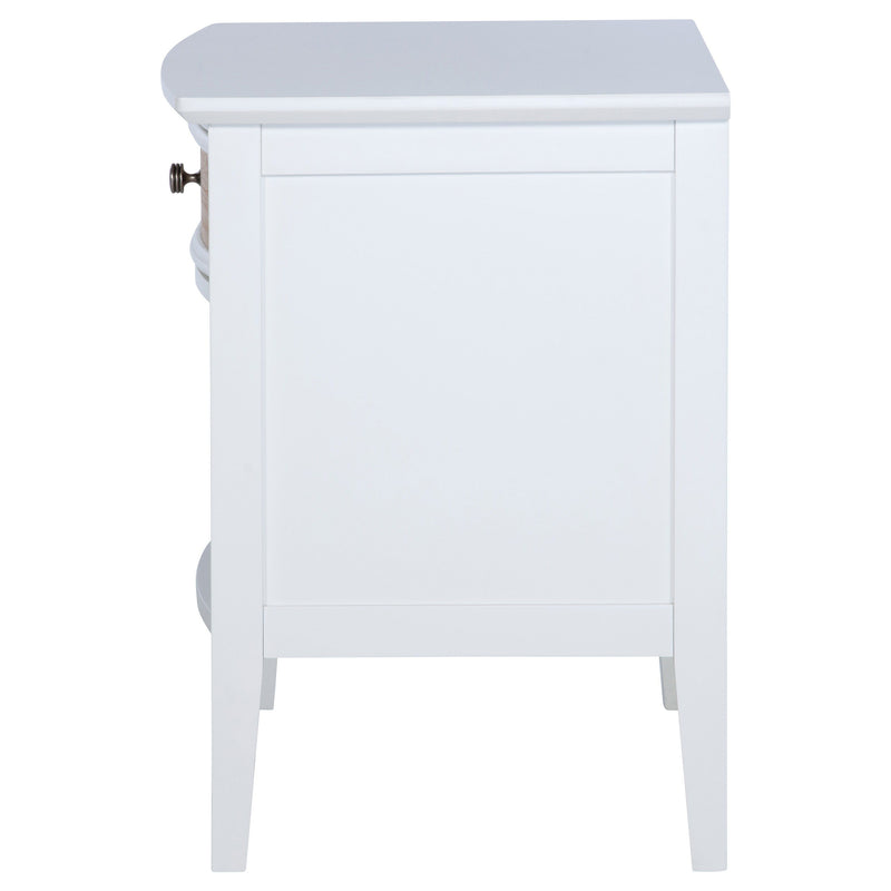 Bexhill - 1-Drawer Nightstand Bedside Table - White