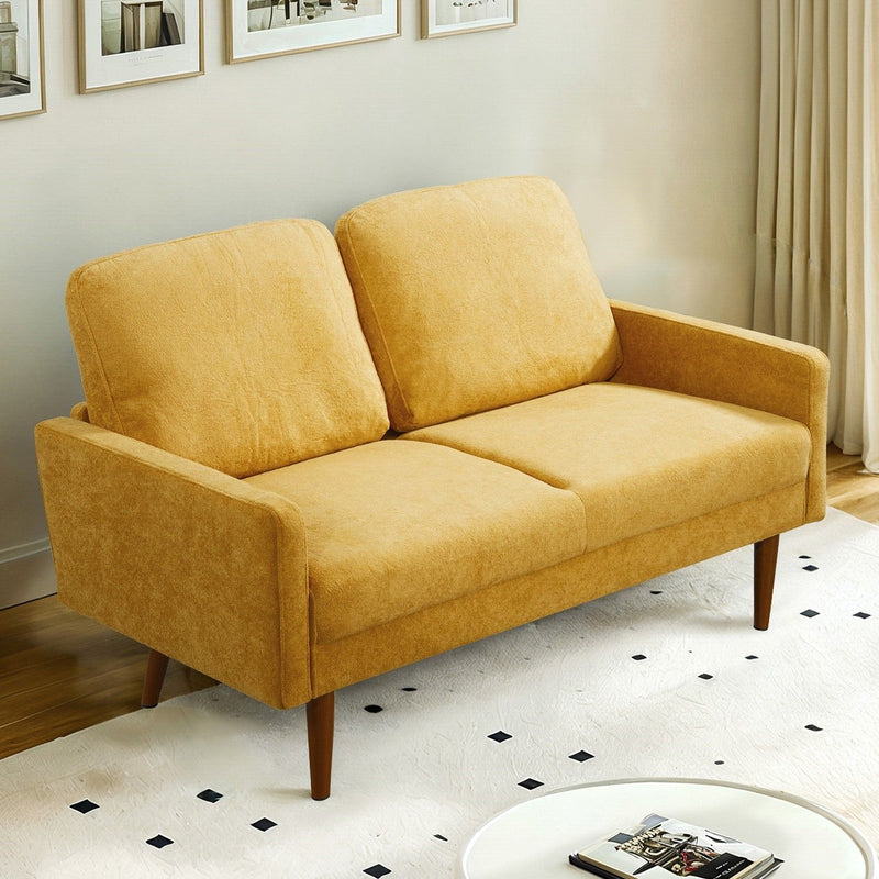 Loveseat Sofa, European Style With Sleek Design, Modern & Vintage Flair, Upholstered 2 Seater Couch