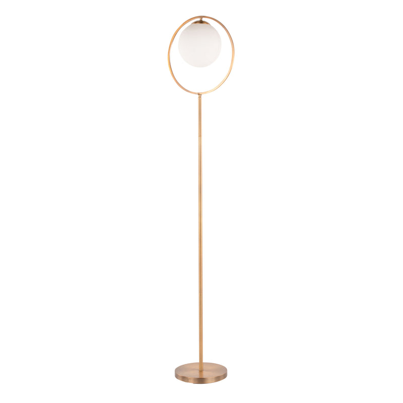 Moon - Contemporary Floor Lamp - Gold / Frosted