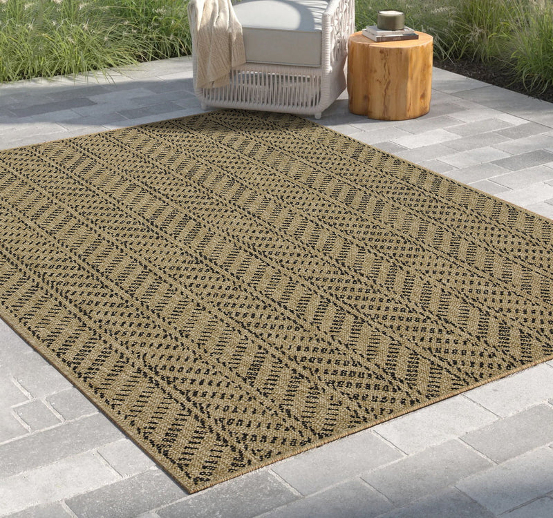 Earth - Indoor / Outdoor Area Rug - Natural / Black