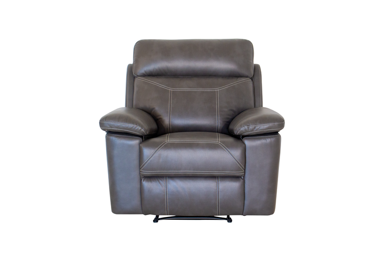 Sterling Manual Grey Air Leather 1 Seater