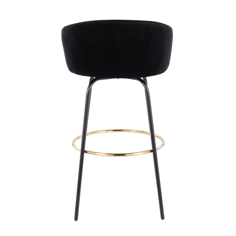 Claire - Contemporary / Glam Barstool With Footrest (Set of 2)