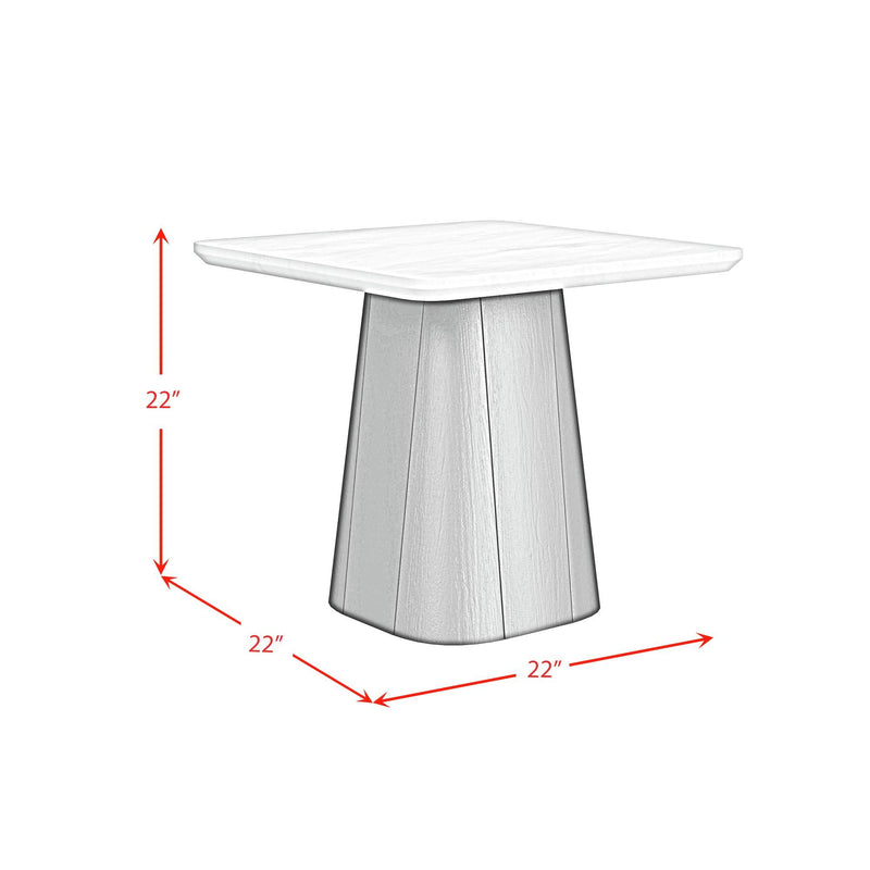 Edison - 2 Piece Occasional Table Set (Coffee Table & End Table) - White And Black