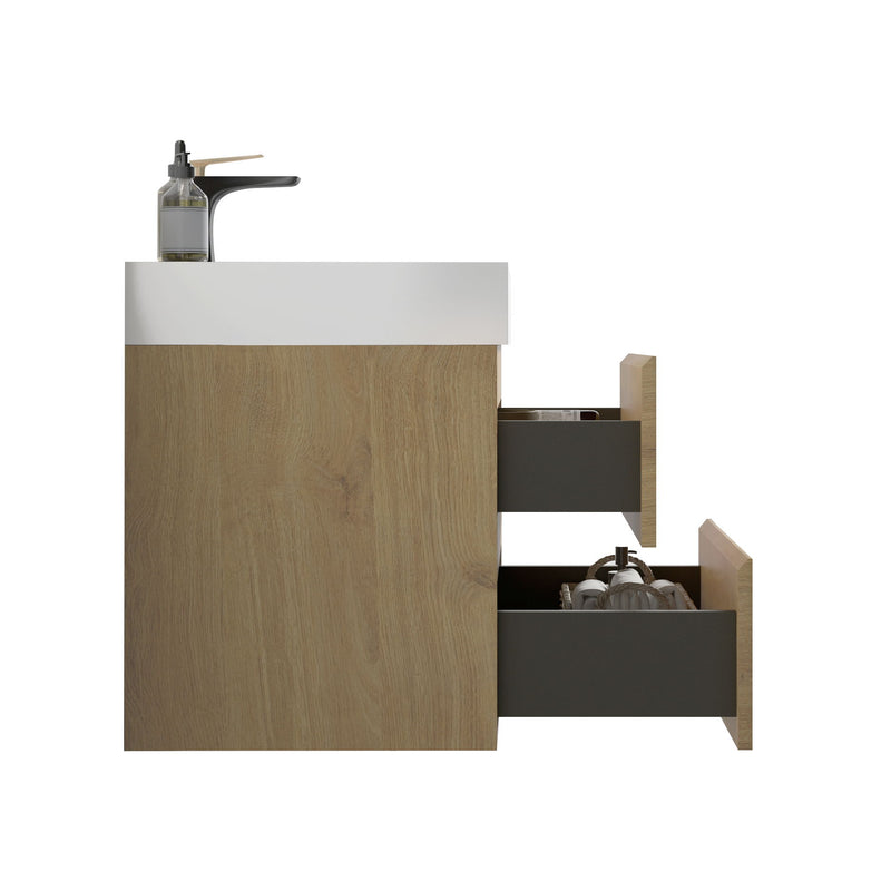 Alice - Bathroom Vanity With Sink, Large Storage Wall Mounted Floating Bathroom Vanity For Modern Bathroom