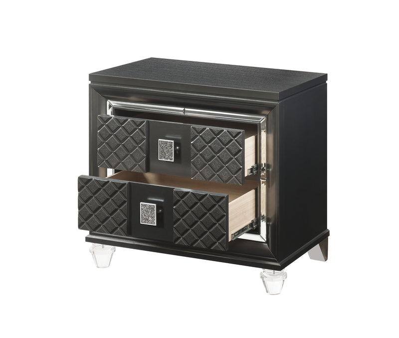 Sawyer - Metallic Nightstand - Gray