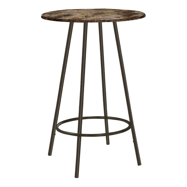 Home Bar Table With Bar Height, Small Round For Kitchen - Espresso