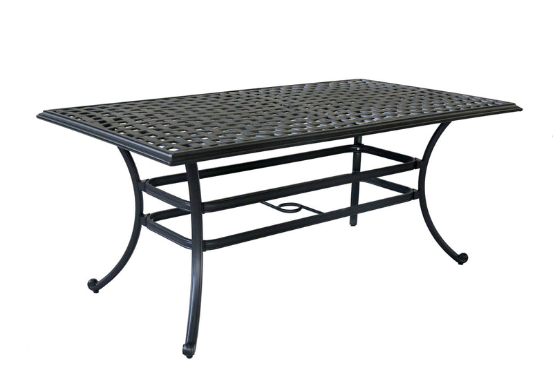 Rectangular Aluminum Dining Set With Cushions