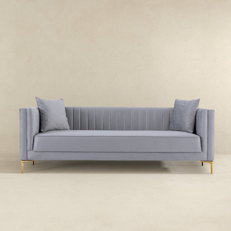 Angelina - Modern Channel Tufted Sofa