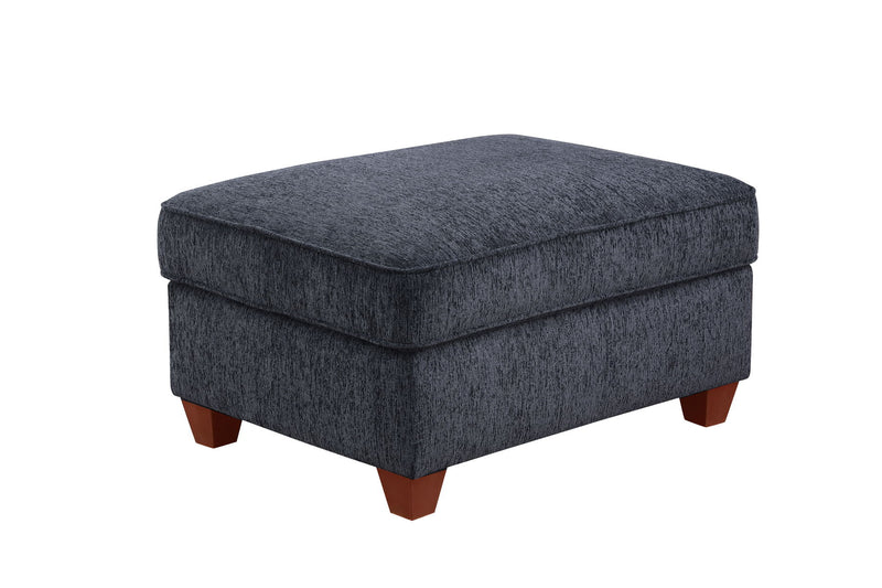 Gina - Sectional Sofa With Ottoman - Black