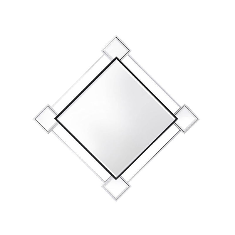 Asbury - Wall Mirror - Mirrored & Chrome - Atlantic Fine Furniture Inc