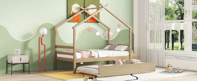 House-Shaped Bed With Trundle