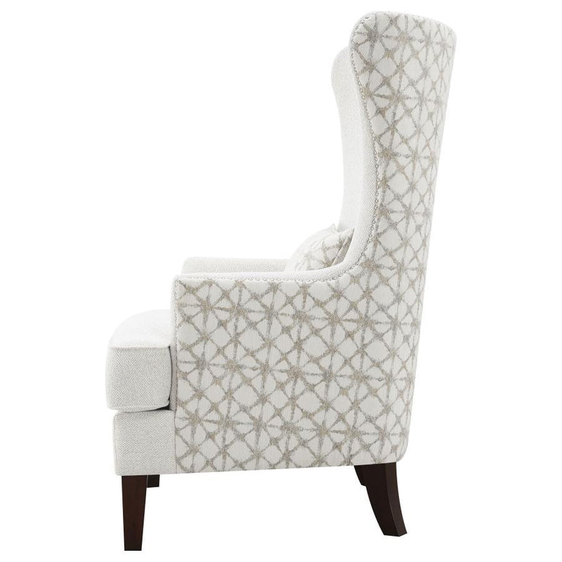 Pippin - Upholstered High Wingback Accent Chair - Latte